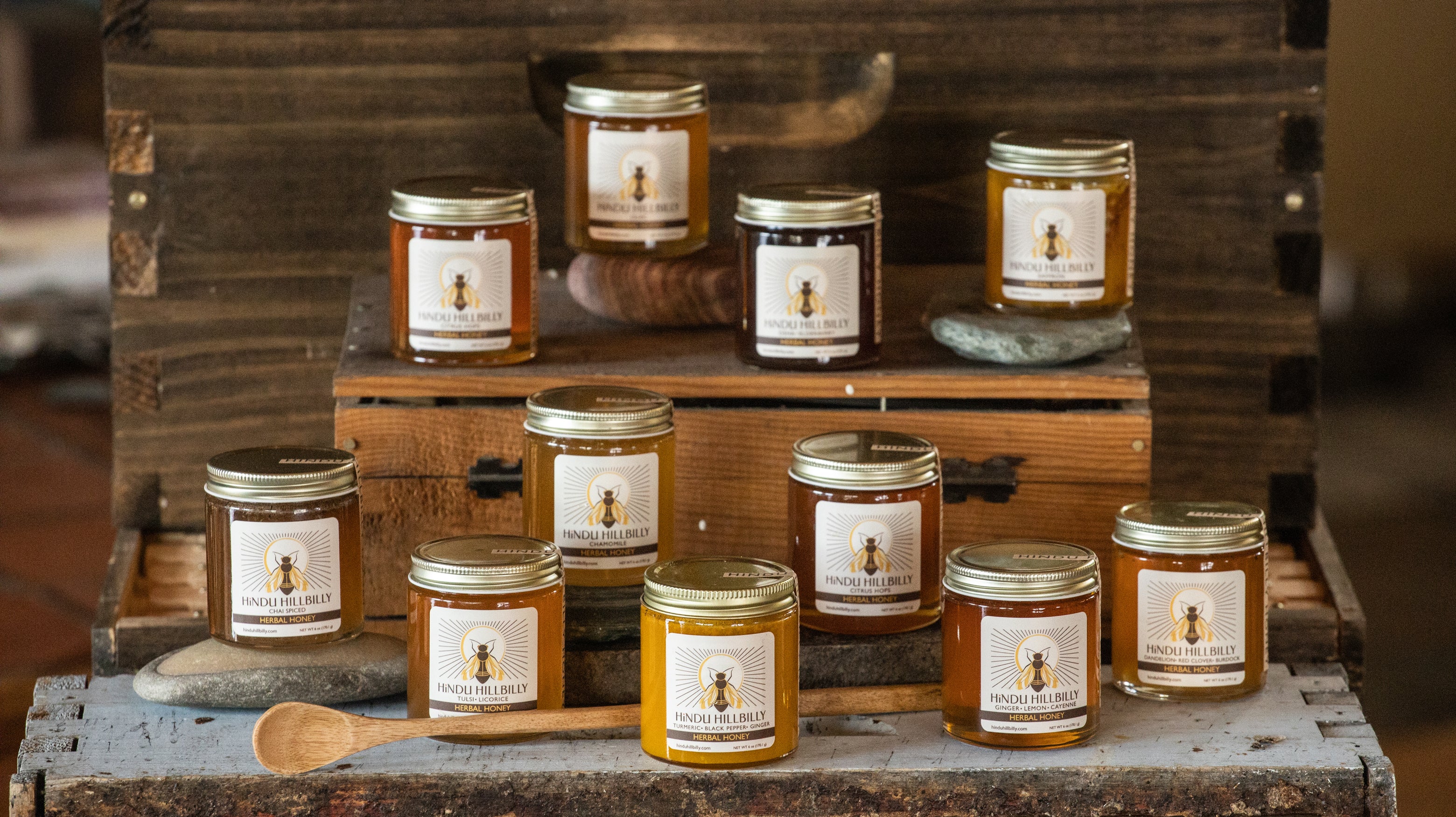 Herbal Infused Honey | Medicinal Raw Honey Blends - Hindu Hillbilly Honey